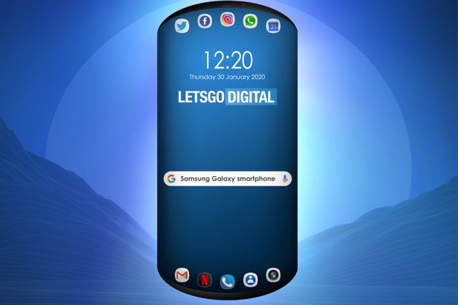 Das Portal LetsGoDigital zeigt, wie das Smartphones des Samsung-Patents aussehen könnte.