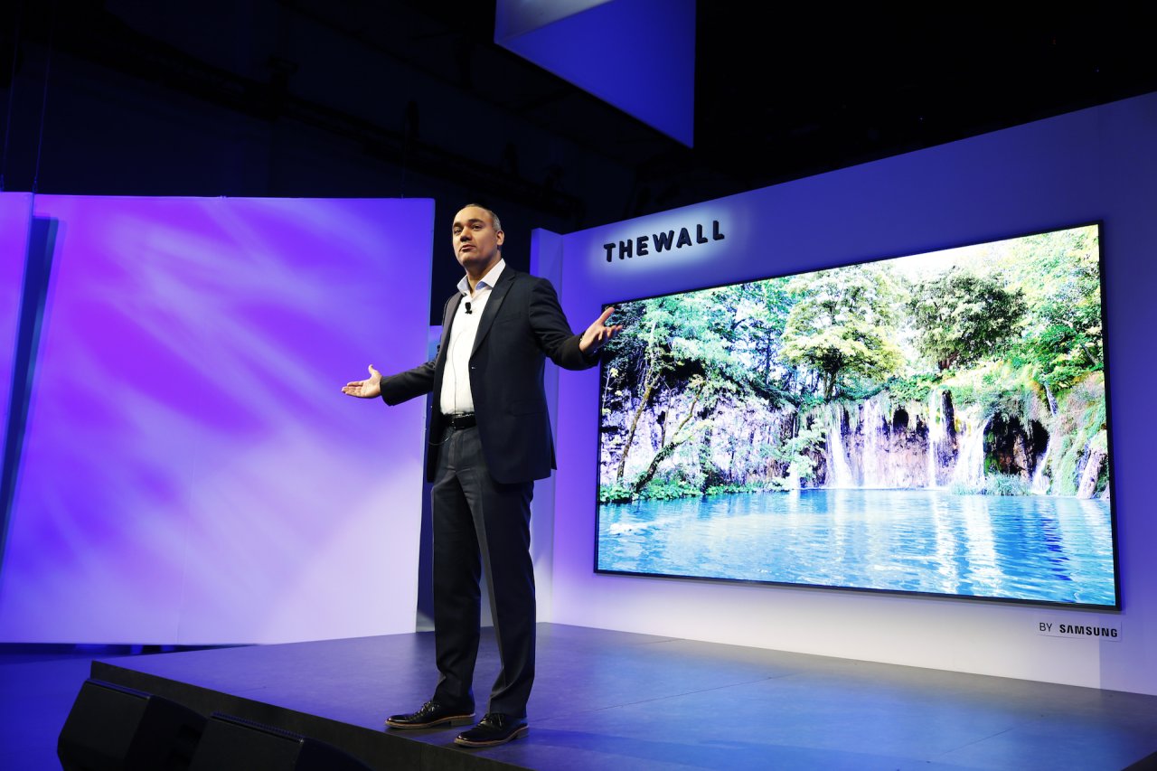 "The Wall" von Samsung wird präsentiert.