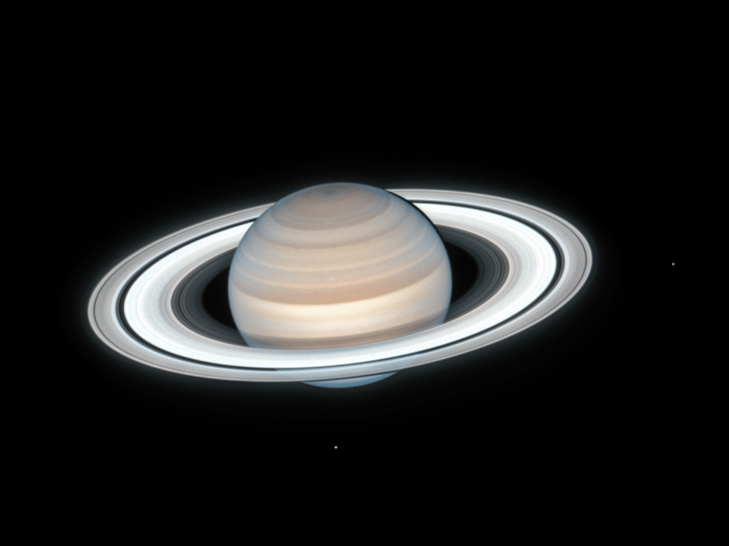 Der Saturn vom Hubble-Teleskop fotografiert.