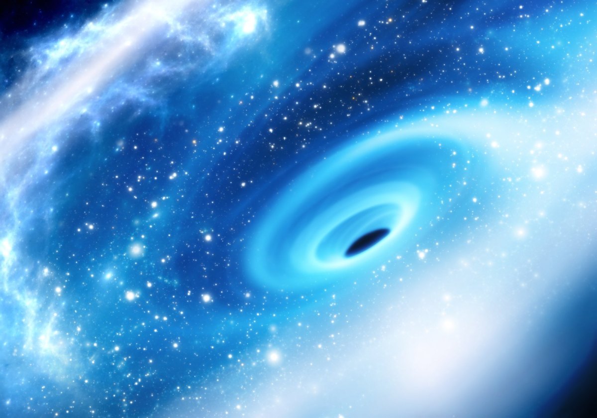 Schwarzes Loch im Universum.