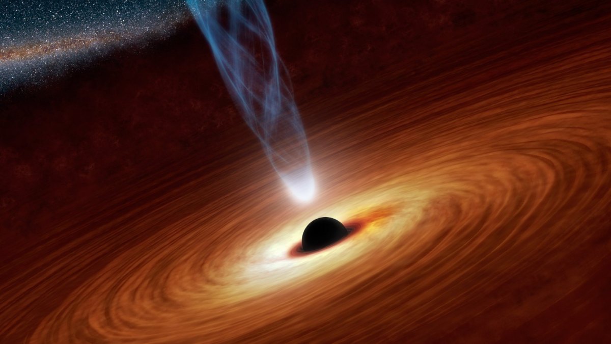 Illustration eines Schwarzen Lochs aus nächster Nähe