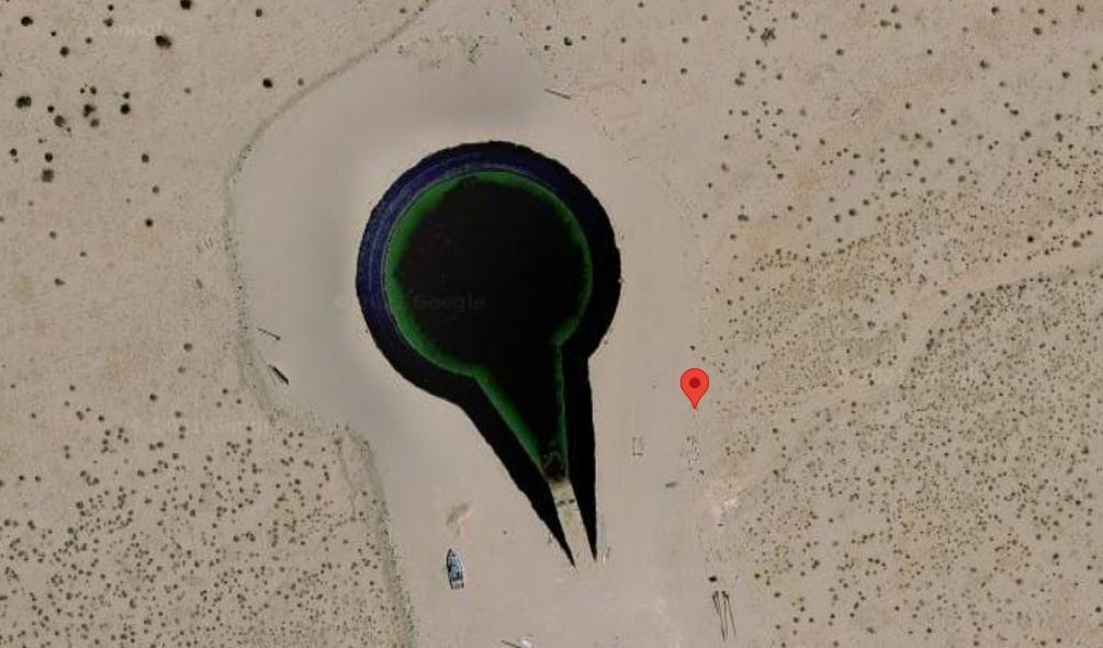 Google Maps zeigt nahe Los Angeles ein seltsames Objekt.