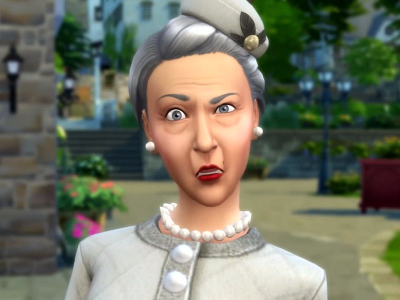 Agnes Curmblebottom in Die Sims 4.