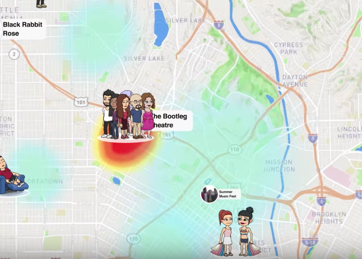 Abbildung des Features Snap Map von Snapchat.
