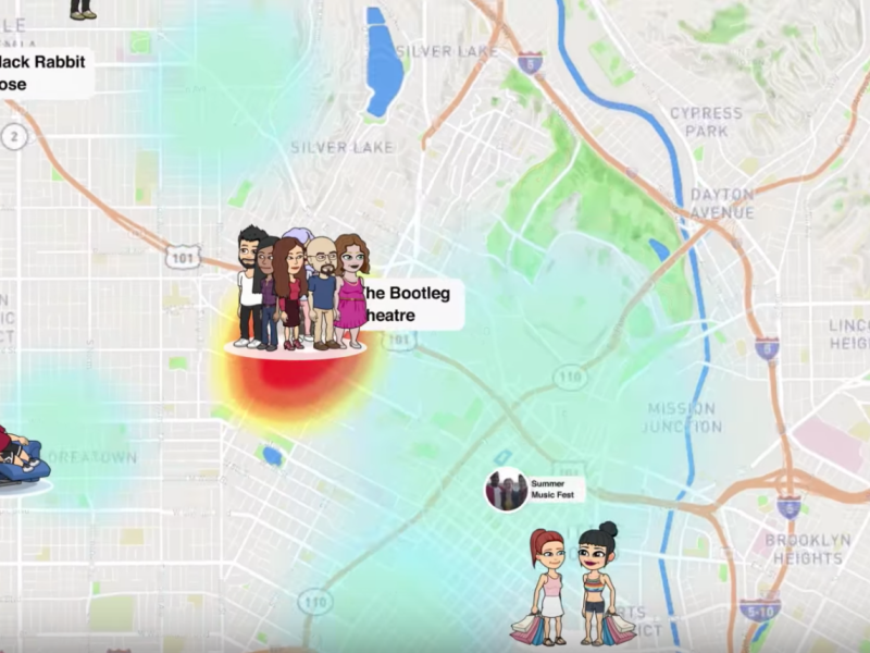Abbildung des Features Snap Map von Snapchat.