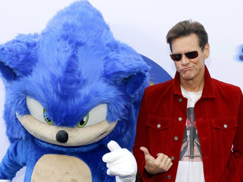 Sonic und Jim Carrey