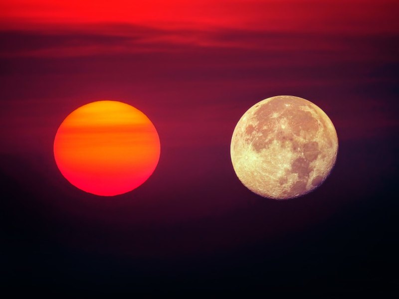 Eigentlich stehen Sonne und Mond in einem klaren Verhältnis. Auf einmal aber leuchtet der Erdtrabant heller.