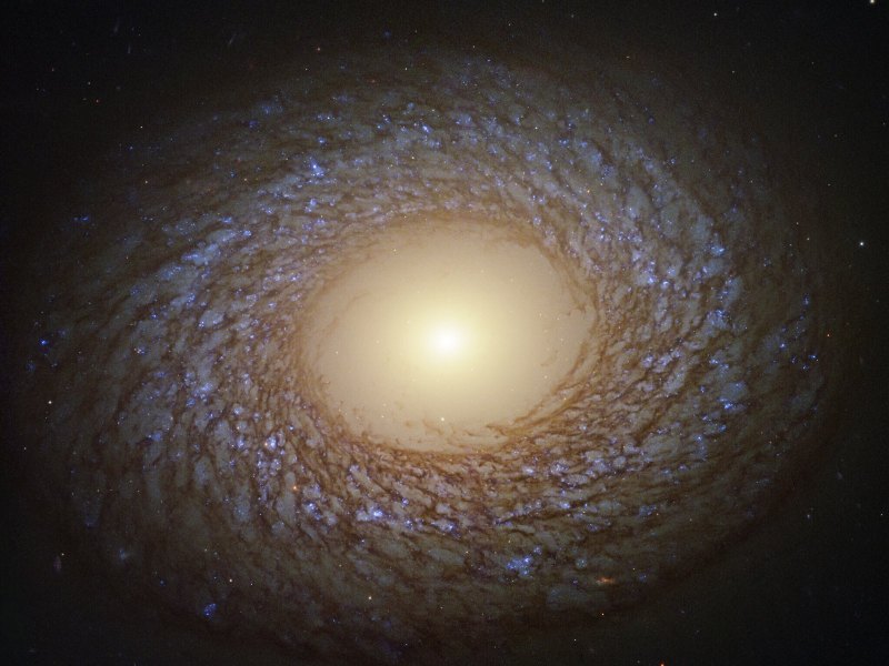 Eine Spiralgalaxie vom Hubble-Teleskop fotografiert.