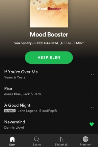 Spotifys Playlists orientieren sich auch an den Stimmungen der Nutzer.