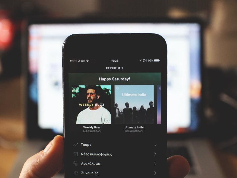 Spotify Playlists auf Smartphone