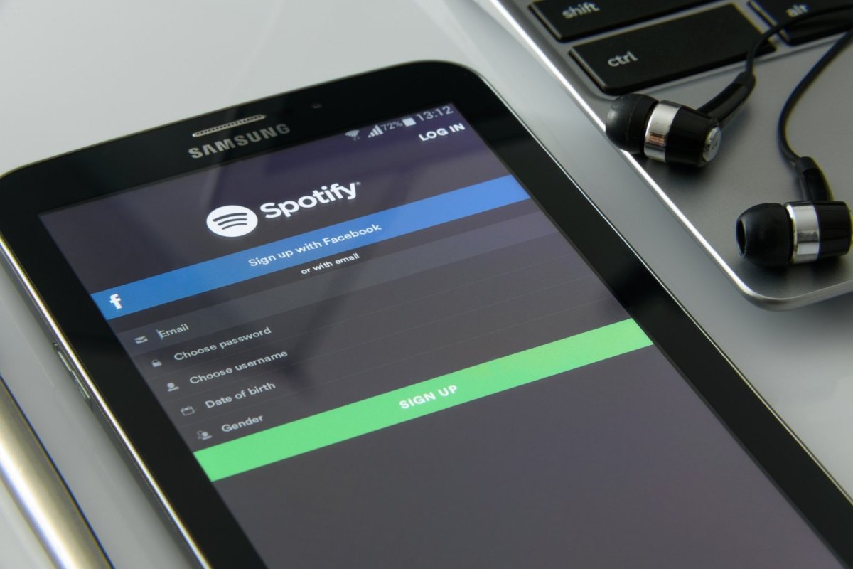 Die Spotify-App auf einem Smartphone