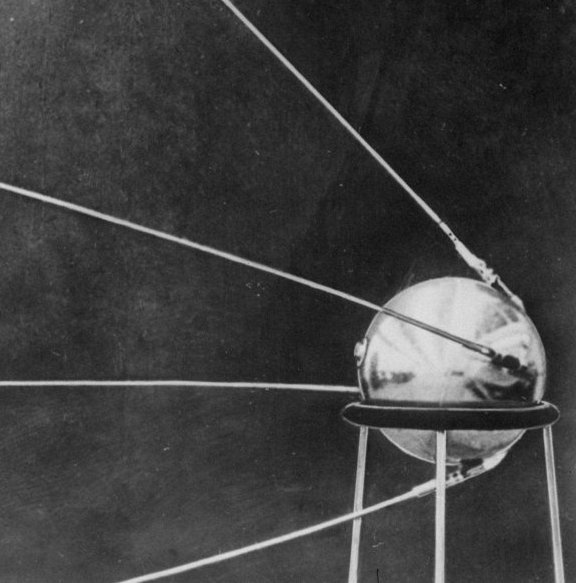 Das erste offizielle Bild des sowjetischen Satelliten Sputnik