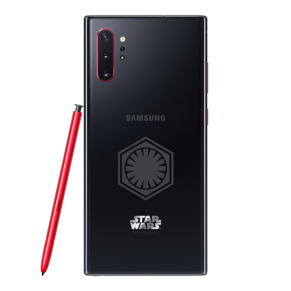 Die Rückseite von Samsungs Galaxy Note 10+ im "Star Wars"-Design
