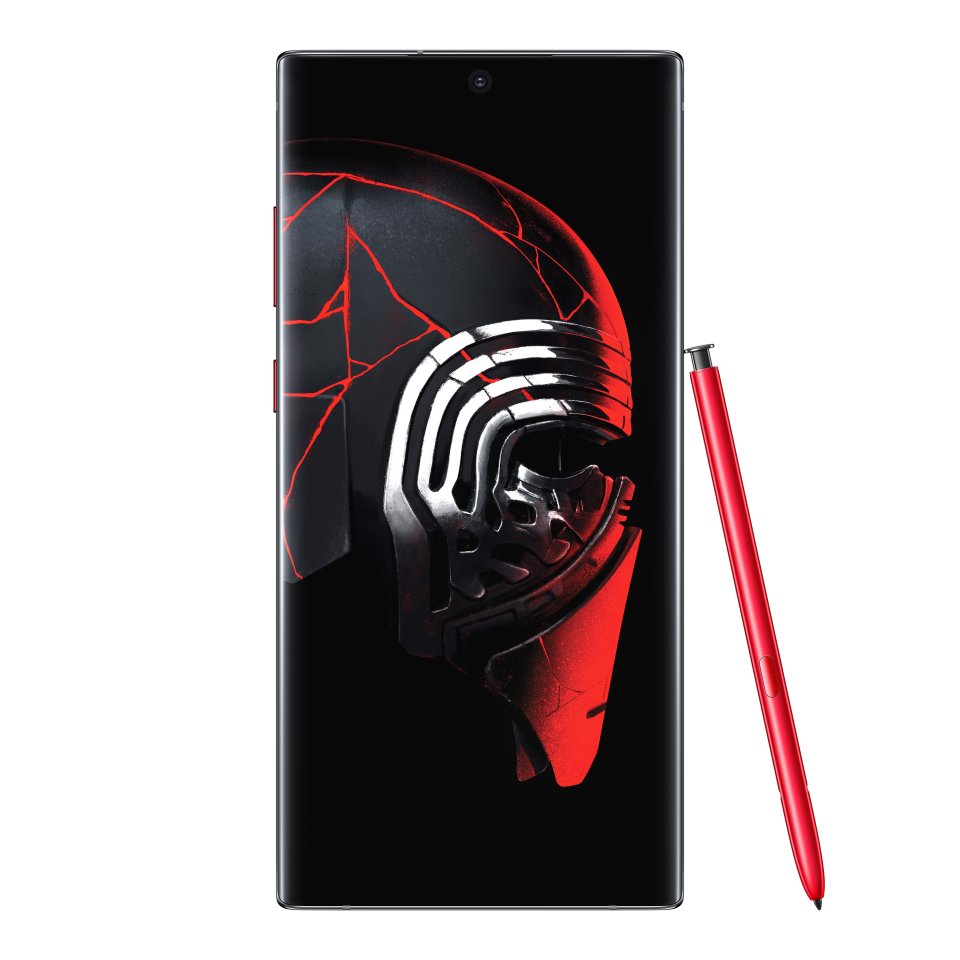 Die Vorderseite von Samsungs Galaxy Note 10+ im "Star Wars"-Design