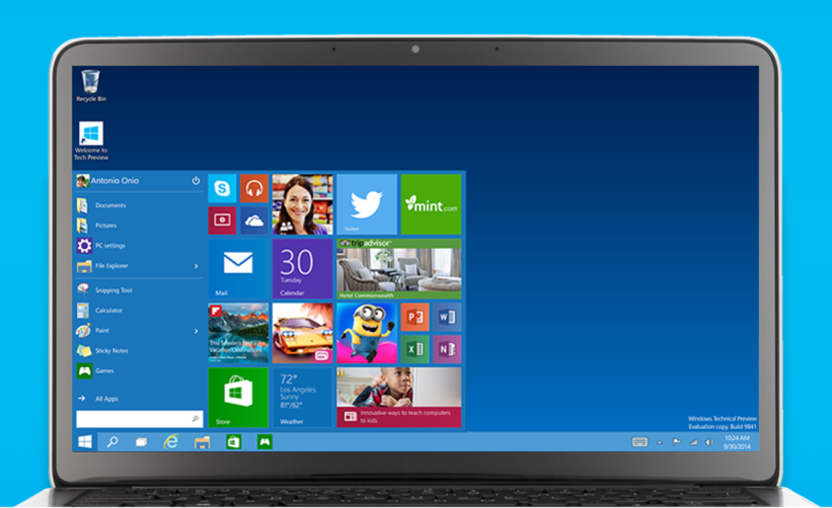 Microsoft Windows 10 Startbildschirm