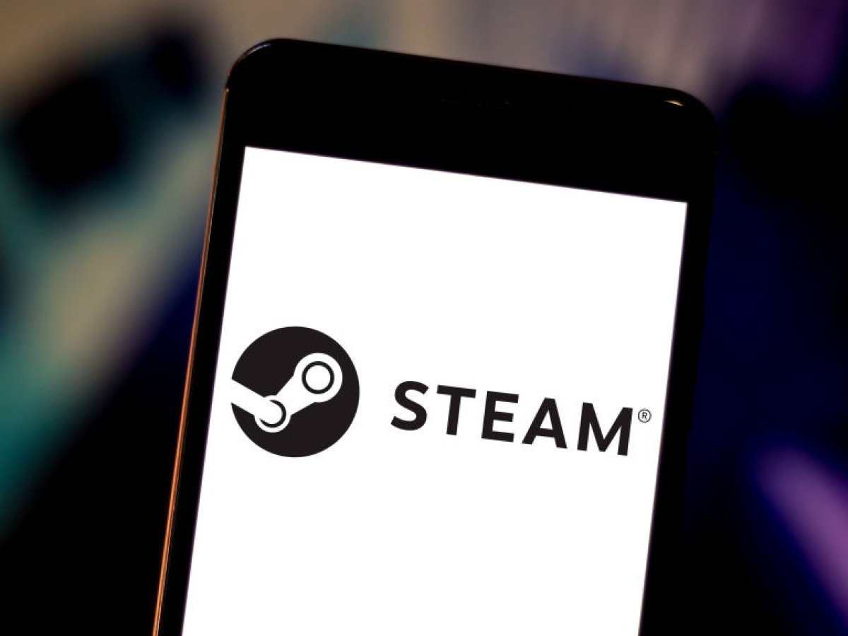 Steam Logo auf einem Handy