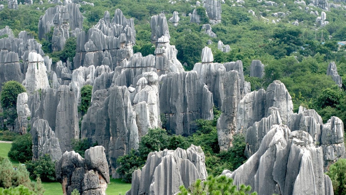 Ein Bild eines Steinwalds aus China.