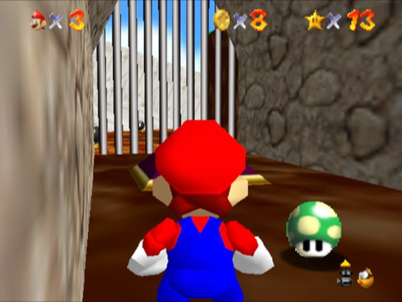 Eine Szene aus dem Videospiel "Super Mario 64".