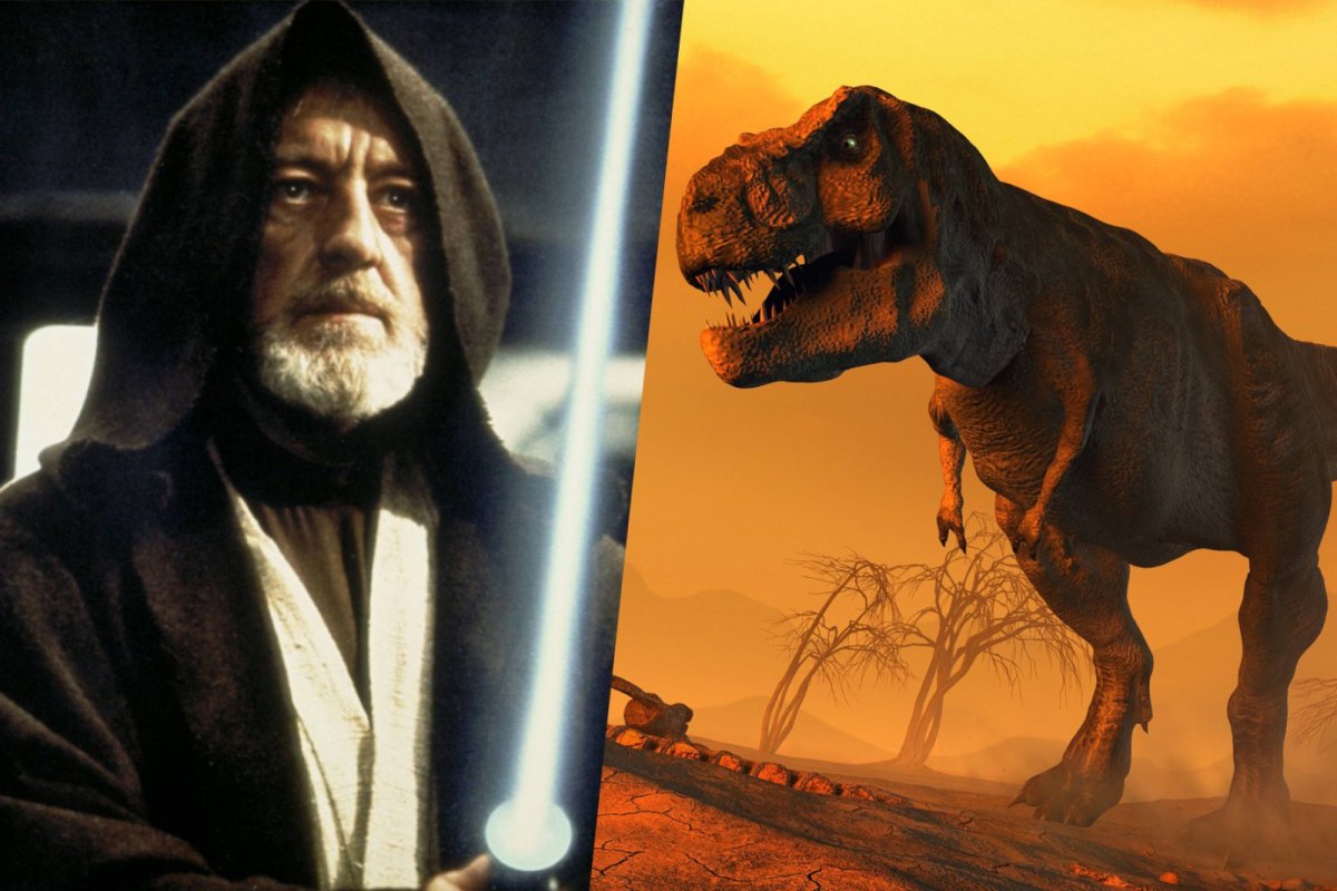 Jedi vs. T-Rex (Collage)