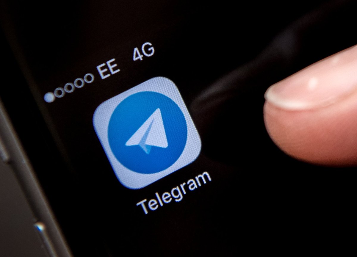Telegram-Icon auf einem Smartphone