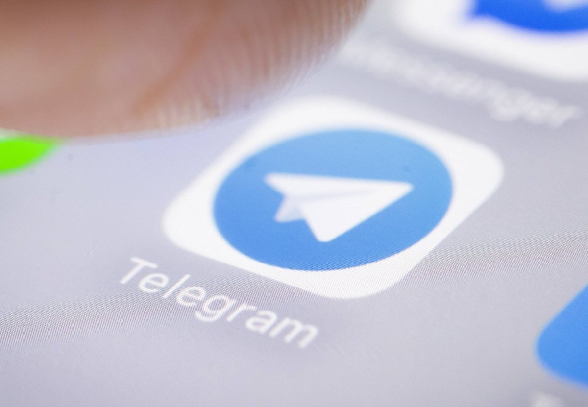 Telegram-Icon auf einem Smartphone