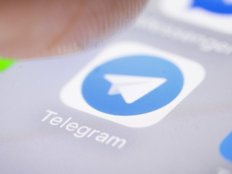 Telegram-Icon auf einem Smartphone