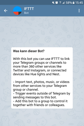 Telegram-Trick: Nutzt euren Telegram-Butler.