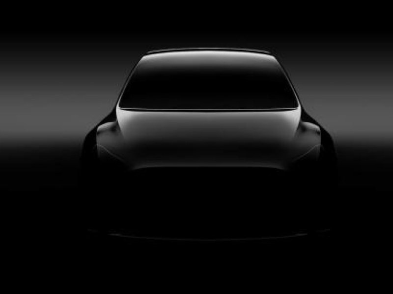 Ein Teaser-Bild zu einem neuen Model von Tesla.