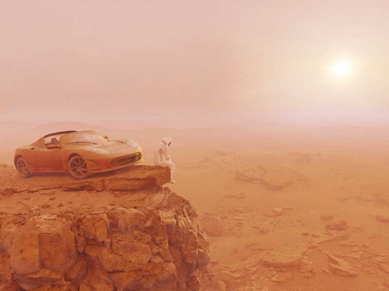 Tesla auf dem Mars (Auszug aus 