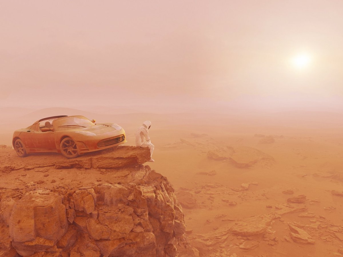 Tesla auf dem Mars (Auszug aus 