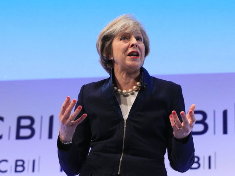 Die britische Premierministerin Theresa May bei einer Konferenz im November 2016.