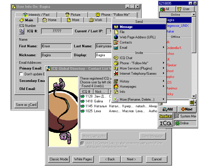 Vintage: ICQ99a auf Windows 98