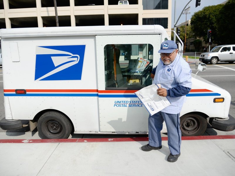Postbote der amerikanischen Post USPS