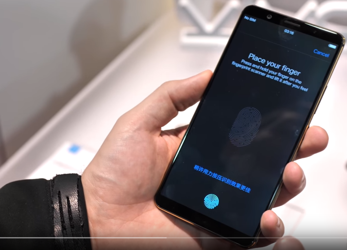 Vivo Smartphone mit Fingerabdruck-Sensor