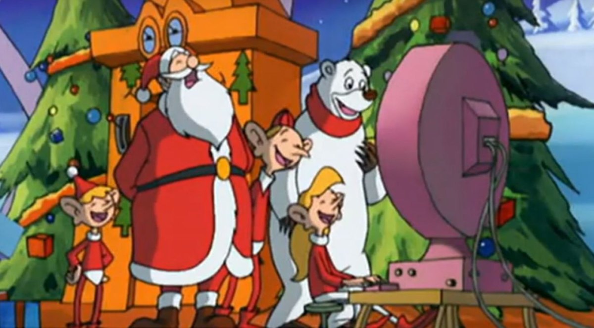 Weihnachtsmann und Elfen