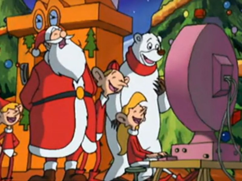 Weihnachtsmann und Elfen