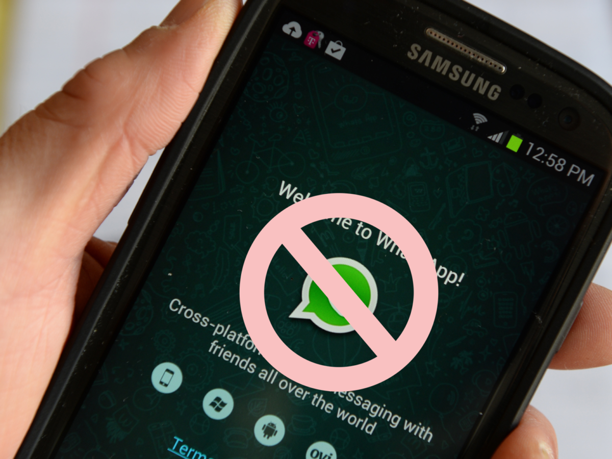 Samsung-Handy zeigt WhatsApp