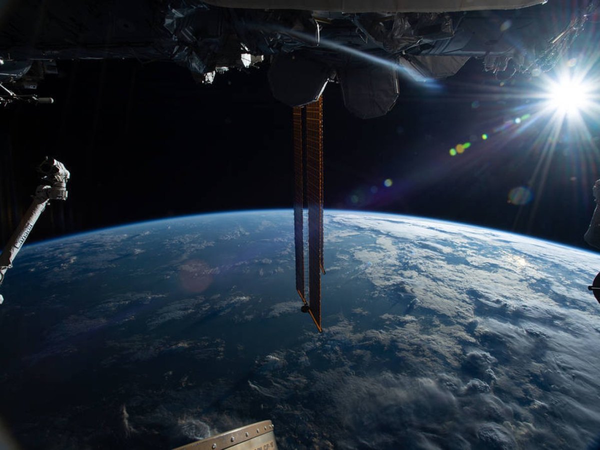 Ein Blick aus der Internationalen Raumstation (ISS)