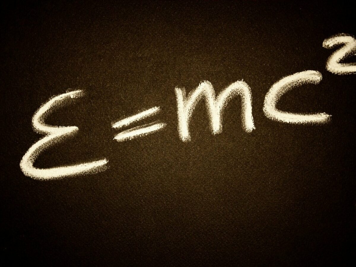 Relativitätstheorie-Formel von Albert Einstein