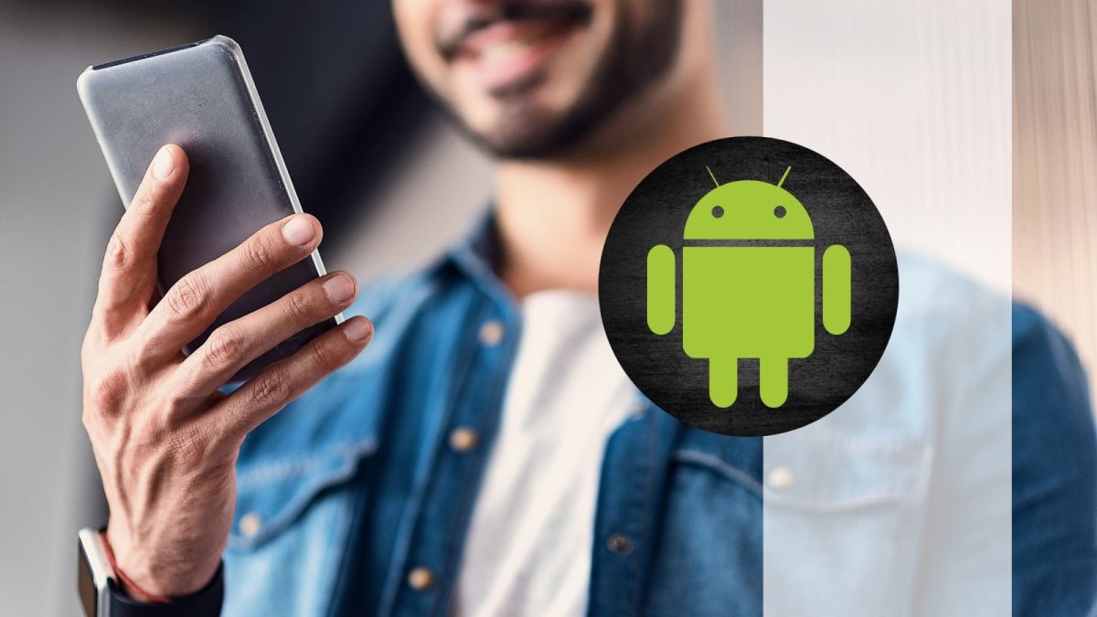 Android-Smartphone und Android-Logo