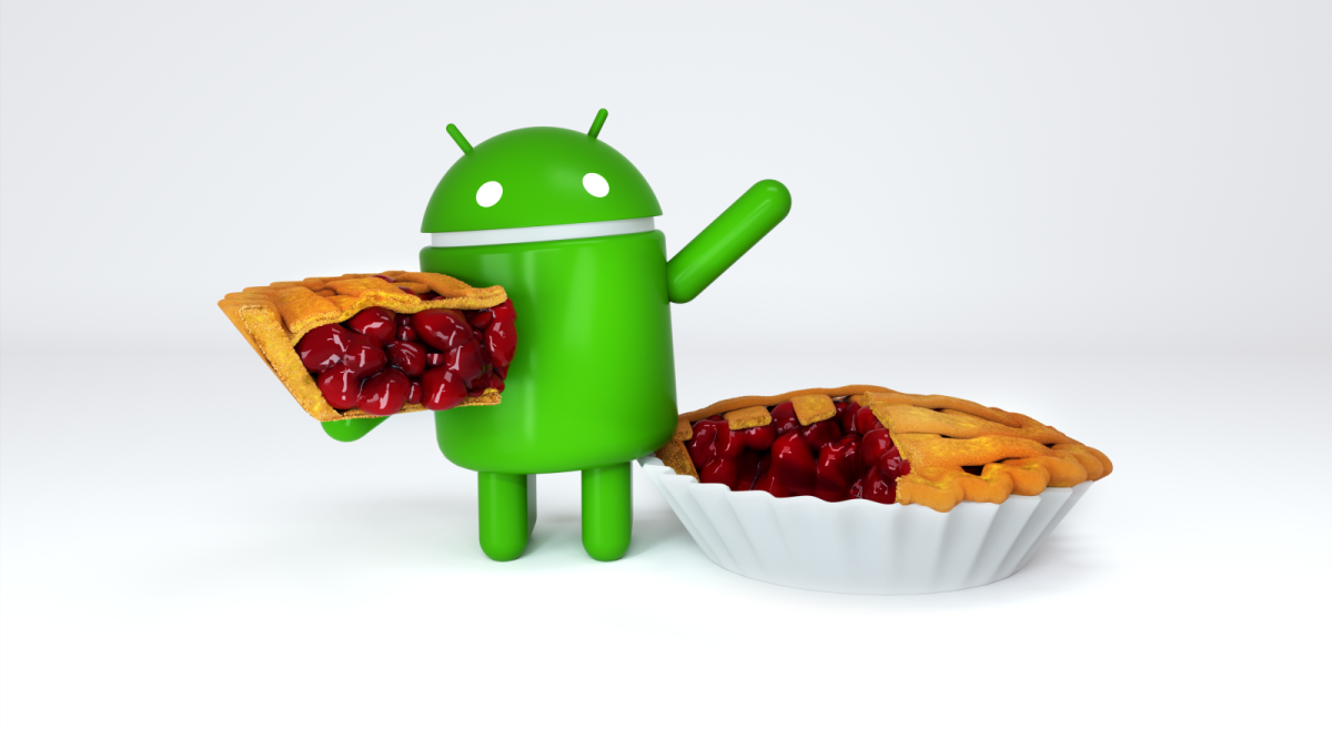 Ein Android-Männchen mit einem Kuchen