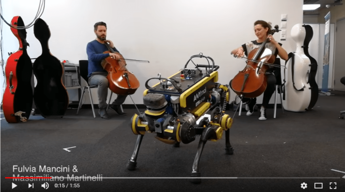 Roboter ANYmal tanzt zu klassischer Musik