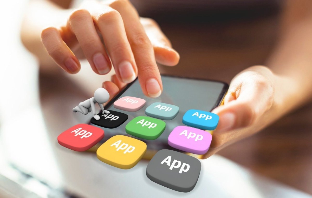 Handy mit vielen Apps.