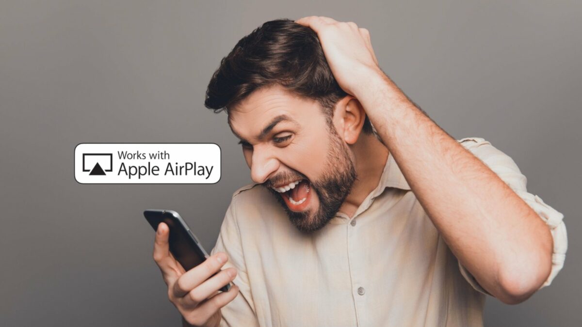Mann ärgert sich über Apple Airplay