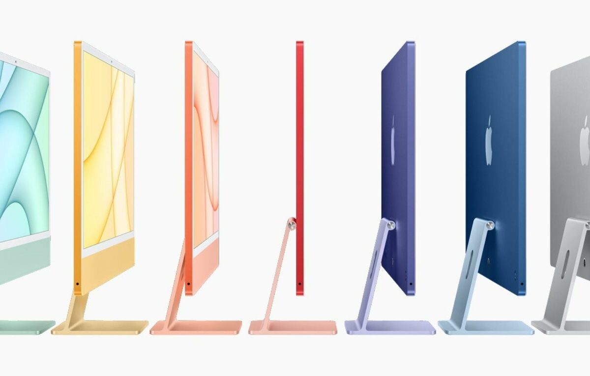 Apples iMac M1 in verschiedenen Farbvarianten