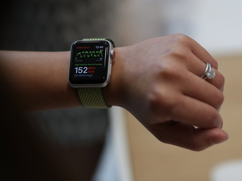 Apple Watch am Handgelenk