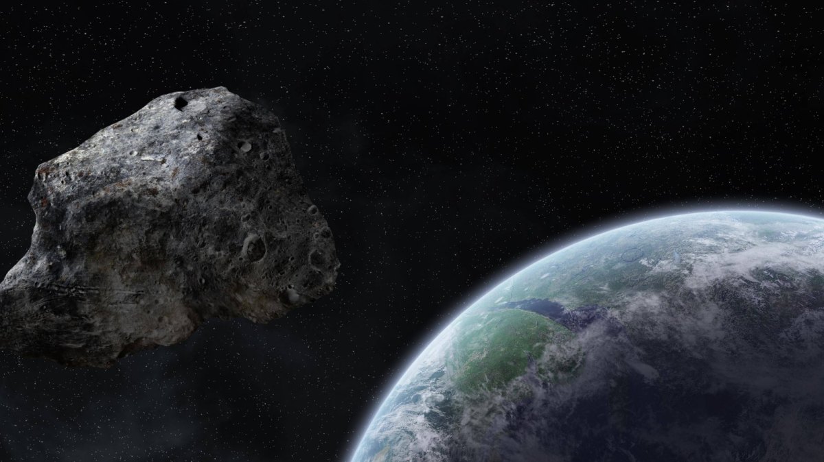 Asteroid vor Erde.