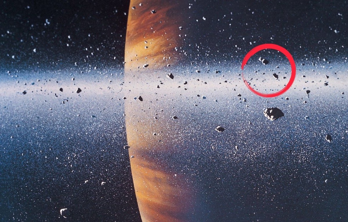 Asteroiden vor Planet