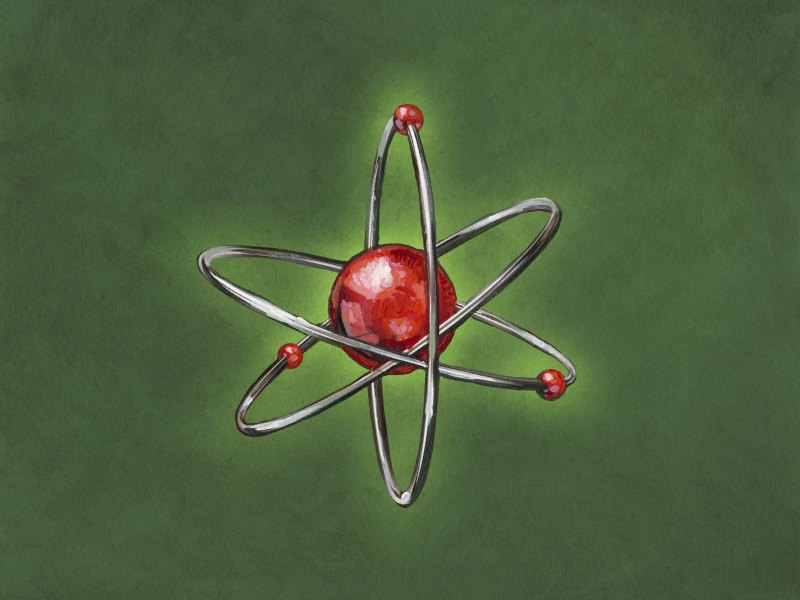 Illustration eines Atoms