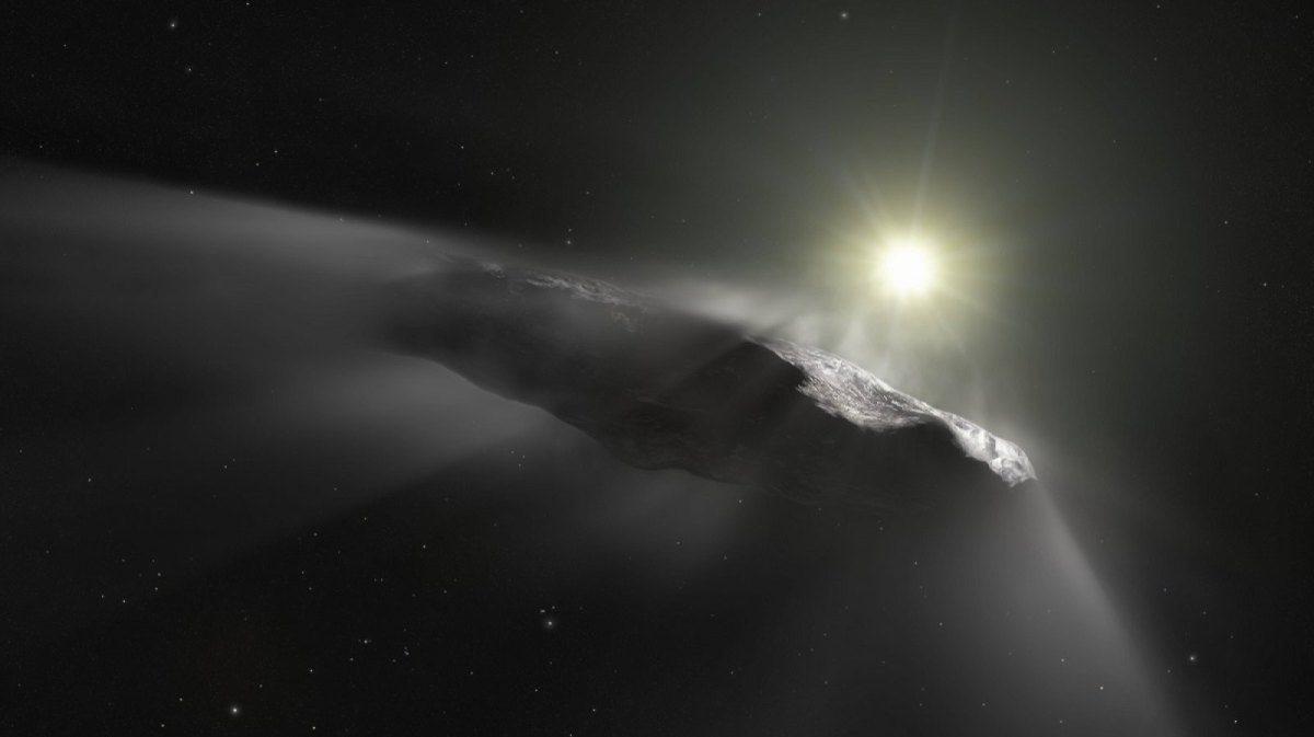 Illustration von Oumuamua.